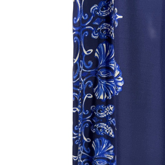 Lilly Pulitzer Bal Harbour Palazzo Pants Navy Shell Me Something Floral Large - Picture 7 of 15